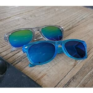 Kids Green and Gray Neon Sunglasses Bundle